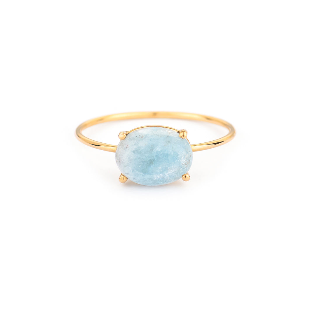 Monatsring Dezember Aquamarin (matt)