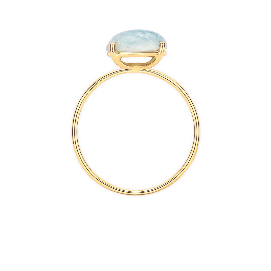 Monatsring Dezember Aquamarin (matt)