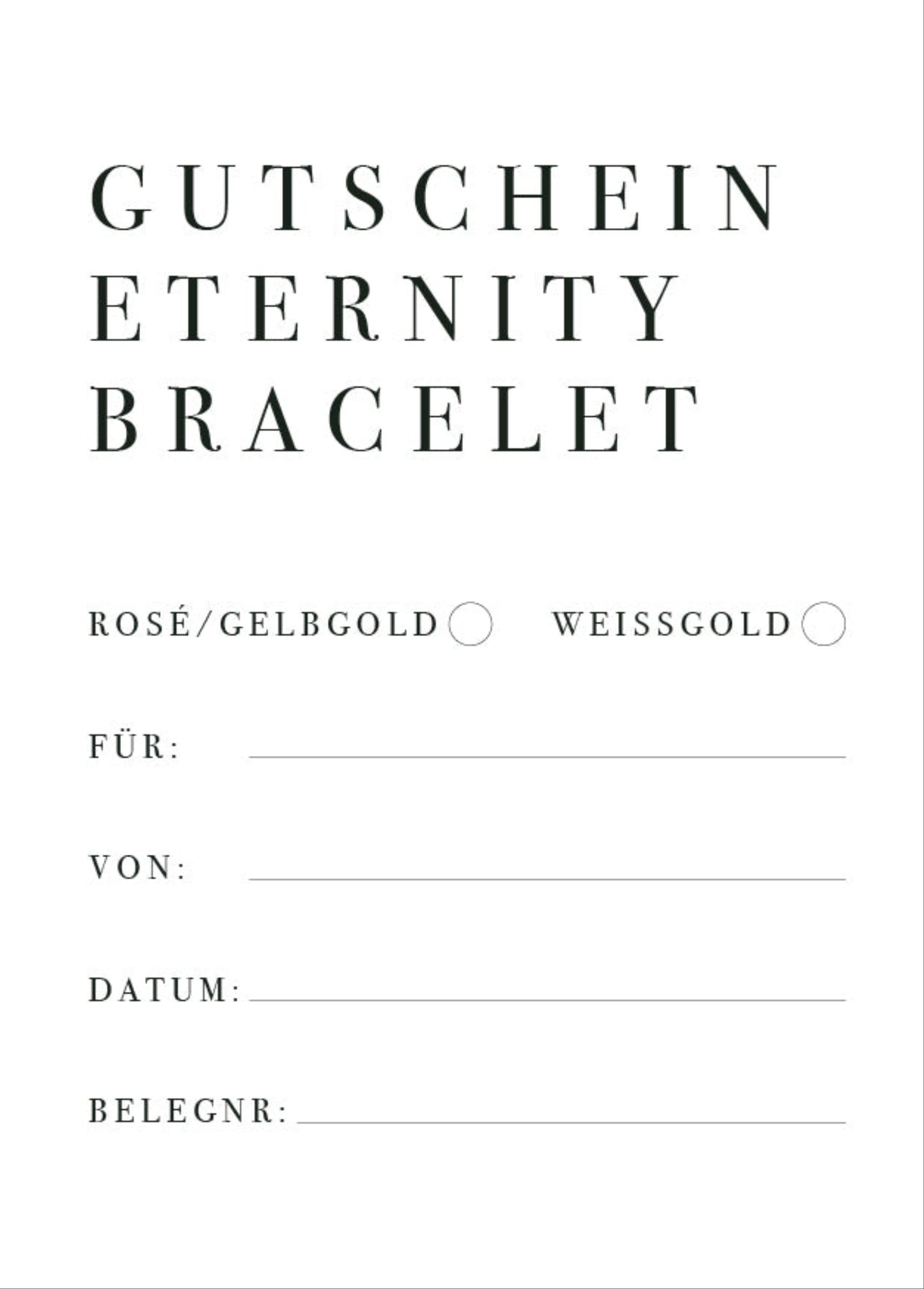 Gutschein Eternity Bracelet